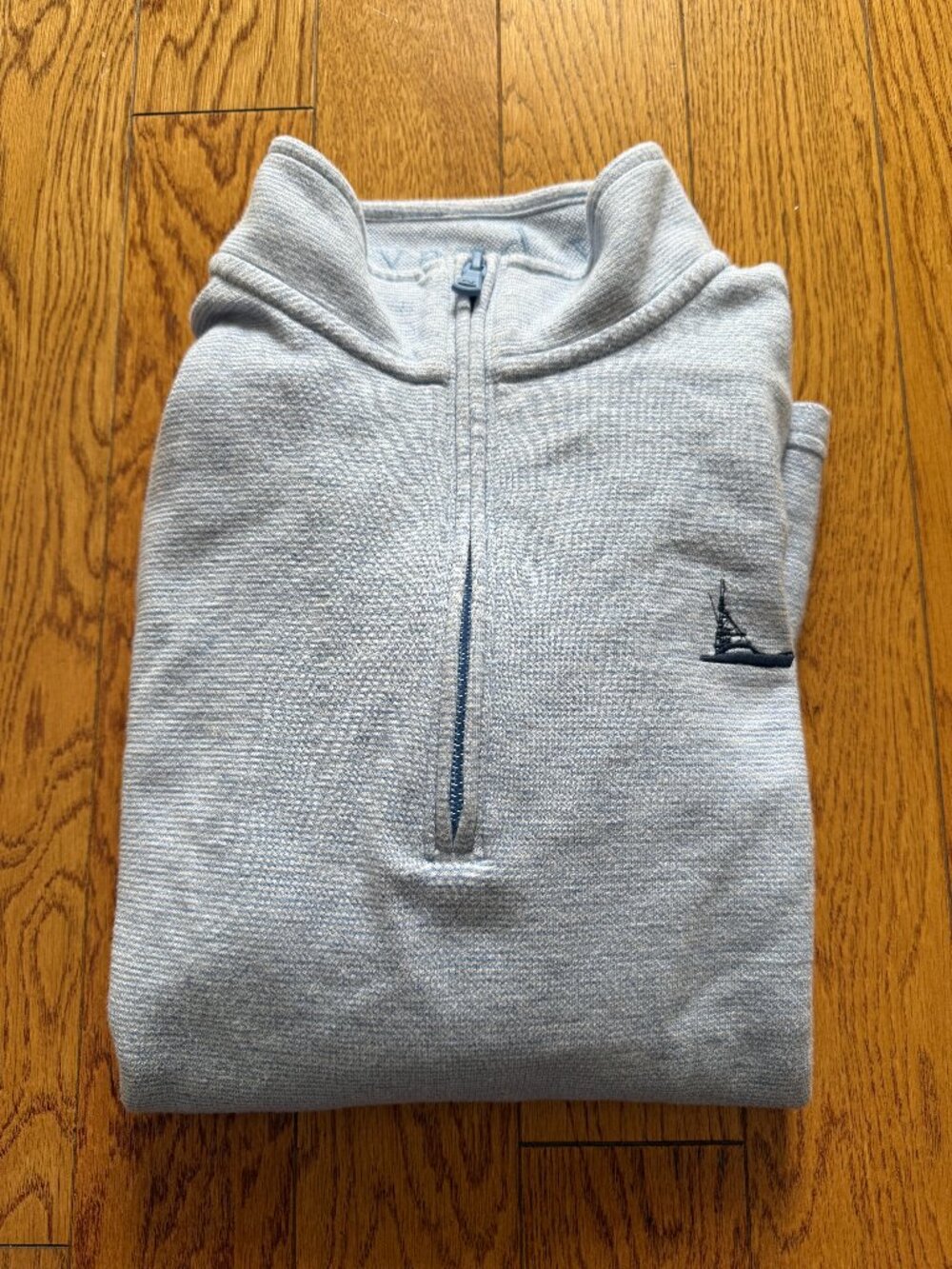 Boys Vineyard Vines Quarter Zip Sweater (light blue) - Size Large 16